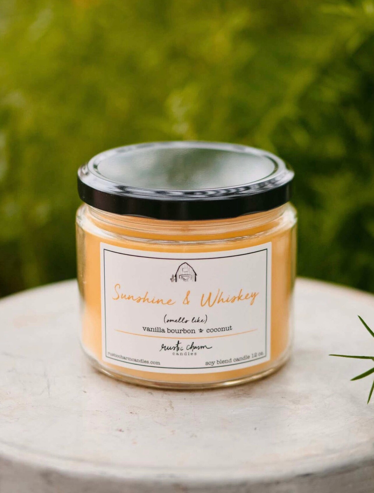 12 oz Rustic Charm Candle--Sunshine and Whiskey